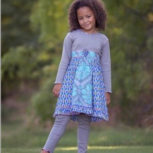 Floral and geometric panel dress and leggings!